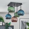 Koyoto Plafoniera, Lampada a sfera Blu, Verde, Ramato, 5-Luci
