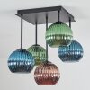 Koyoto Plafoniera, Lampada a sfera Blu, Verde, Ramato, 5-Luci
