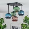 Koyoto Plafoniera, Lampada a sfera Blu, Verde, Ramato, 5-Luci