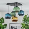 Koyoto Plafoniera, Lampada a sfera Blu, Oro, Verde, 5-Luci
