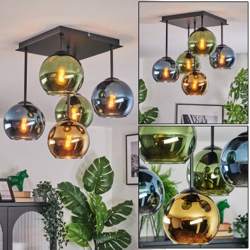 Koyoto Plafoniera, Lampada a sfera Blu, Oro, Verde, 5-Luci Koyoto Plafoniera, Lampada a sfera Blu, Oro, Verde, 5-Luci