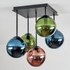Gastor Plafoniera, Lampada a sfera Blu, Verde, Ramato, 5-Luci