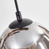 Koyoto Lampadario a sospensione, Lampada a sfera, Lampada a sospensione Écru, Nero, 5-Luci