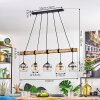 Koyoto Lampadario a sospensione, Lampada a sfera, Lampada a sospensione Écru, Nero, 5-Luci