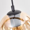 Koyoto Lampadario a sospensione, Lampada a sfera, Lampada a sospensione Écru, Nero, 5-Luci