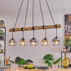 Koyoto Lampadario a sospensione, Lampada a sfera, Lampada a sospensione Écru, Nero, 5-Luci
