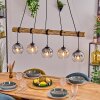 Koyoto Lampadario a sospensione, Lampada a sfera, Lampada a sospensione Écru, Nero, 5-Luci