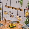 Koyoto Lampadario a sospensione, Lampada a sfera, Lampada a sospensione Écru, Nero, 5-Luci
