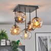Ripoll Plafoniera, Lampada a sfera Ambrato, Chiaro, Grigio fumo, 5-Luci