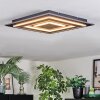 Lidor Plafoniera LED Nero, 1-Luce