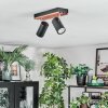 Orlan Plafoniera, Faretto da soffitto Cromo, Écru, Nero, 2-Luci