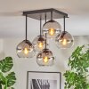 Koyoto Plafoniera, Lampada a sfera Cromo, Chiaro, Grigio fumo, 5-Luci