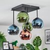 Koyoto Plafoniera, Lampada a sfera 37 cm Blu, Verde, Ramato, 5-Luci