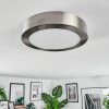 Omaro Plafoniera, Panel LED Nichel opaco, 1-Luce, Cambia colore
