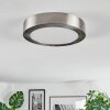 Omaro Plafoniera, Panel LED Nichel opaco, 1-Luce, Cambia colore