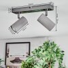 Javel Plafoniera, Faretto da soffitto Cromo, Grigio, 2-Luci