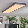 Salmi Plafoniera, Panel LED Grigio, Argento, 1-Luce, Telecomando
