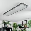 Salmi Plafoniera, Panel LED Grigio, Argento, 1-Luce, Telecomando