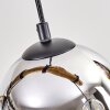 Koyoto Lampadario a sospensione, Lampada a sfera, Lampada a sospensione Écru, Nero, 5-Luci