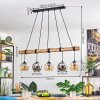 Koyoto Lampadario a sospensione, Lampada a sfera, Lampada a sospensione Écru, Nero, 5-Luci