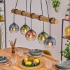 Koyoto Lampadario a sospensione, Lampada a sfera, Lampada a sospensione Écru, Nero, 5-Luci