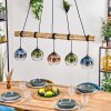 Koyoto Lampadario a sospensione, Lampada a sfera, Lampada a sospensione Écru, Nero, 5-Luci