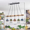 Koyoto Lampadario a sospensione, Lampada a sfera, Lampada a sospensione Écru, Nero, 5-Luci