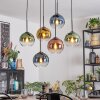 Koyoto Lampadario a sospensione, Lampada a sfera, Lampada a sospensione Blu, Oro, Verde, Chiaro, Ramato, 6-Luci