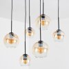 Koyoto Lampadario a sospensione, Lampada a sfera, Lampada a sospensione Ambrato, Chiaro, 6-Luci