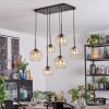 Koyoto Lampadario a sospensione, Lampada a sfera, Lampada a sospensione Ambrato, Chiaro, 6-Luci