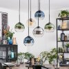 Koyoto Lampadario a sospensione, Lampada a sfera, Lampada a sospensione Ambrato, Blu, Verde, Chiaro, Grigio fumo, 6-Luci