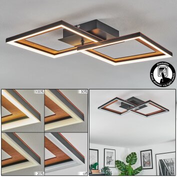 Binor Plafoniera LED Écru, Nero, 1-Luce