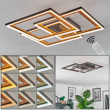 Binor Plafoniera LED Écru, Nero, 1-Luce