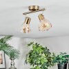 Saire Plafoniera, Faretto da soffitto Cromo, Ottone, 2-Luci