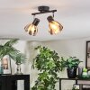Saire Plafoniera, Faretto da soffitto Cromo, Nero, 2-Luci