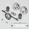 Saire Plafoniera, Faretto da soffitto Cromo, Nero, 2-Luci