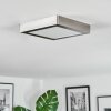 Omaro Plafoniera, Panel LED Nichel opaco, 1-Luce, Cambia colore