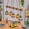 Koyoto Lampadario a sospensione, Lampada a sfera, Lampada a sospensione Écru, Nero, 5-Luci