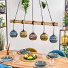 Koyoto Lampadario a sospensione, Lampada a sfera, Lampada a sospensione Écru, Nero, 5-Luci