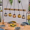 Koyoto Lampadario a sospensione, Lampada a sfera, Lampada a sospensione Écru, Nero, 5-Luci