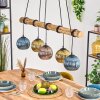 Koyoto Lampadario a sospensione, Lampada a sfera, Lampada a sospensione Écru, Nero, 5-Luci