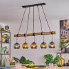 Koyoto Lampadario a sospensione, Lampada a sfera, Lampada a sospensione Écru, Nero, 5-Luci