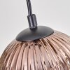 Koyoto Lampadario a sospensione, Lampada a sfera, Lampada a sospensione Écru, Nero, 5-Luci