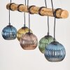 Koyoto Lampadario a sospensione, Lampada a sfera, Lampada a sospensione Écru, Nero, 5-Luci