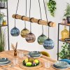 Koyoto Lampadario a sospensione, Lampada a sfera, Lampada a sospensione Écru, Nero, 5-Luci