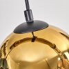 Koyoto Lampadario a sospensione, Lampada a sfera, Lampada a sospensione Écru, Nero, 5-Luci