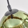Koyoto Lampadario a sospensione, Lampada a sfera, Lampada a sospensione Écru, Nero, 5-Luci