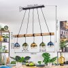 Koyoto Lampadario a sospensione, Lampada a sfera, Lampada a sospensione Écru, Nero, 5-Luci