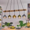 Koyoto Lampadario a sospensione, Lampada a sfera, Lampada a sospensione Écru, Nero, 5-Luci