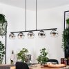 Koyoto Lampadario a sospensione, Lampada a sfera, Lampada a sospensione Cromo, Chiaro, Grigio fumo, 5-Luci